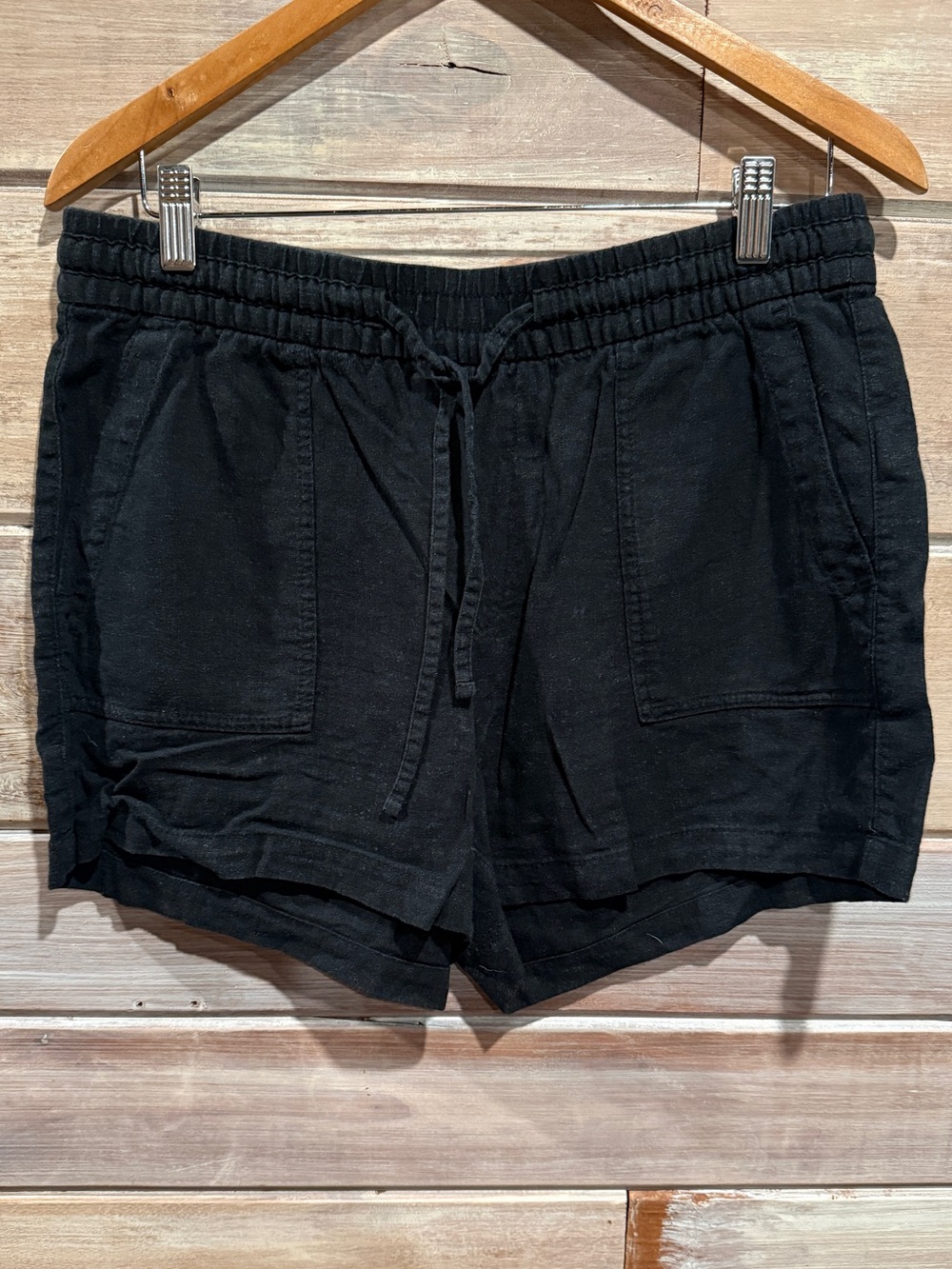 Old Navy Black Elastic Waist Drawstring Shorts
